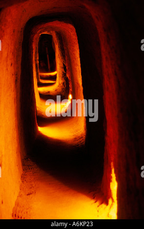 Hand excavated tunnel circa 1893, Hannan’s North tourist mine, Kalgoorlie, Goldfields region, Western Australia Stock Photo