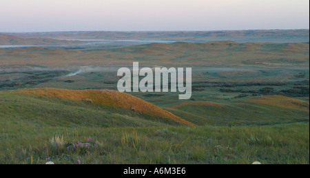 Qu Appelle River Valley in scenic South Saskatchewan Canada Stock Photo