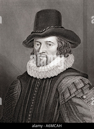 Francis Bacon, 1st Viscount St Alban, 1561 to 1626. English philosopher, statesman and essayist. Stock Photo