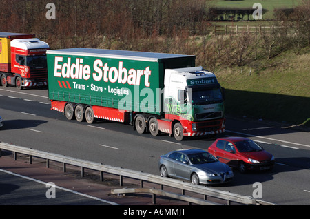 Eddie Stobart lorry on M40 motorway, Warwickshire, England, UK Stock Photo