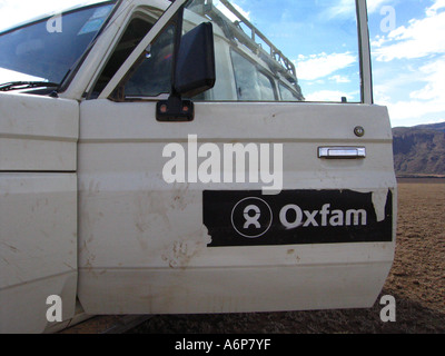 Malambo district in the Ngorongoro Crater of Tanzania. Oxfam logo Stock Photo