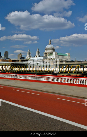 St Paul's Cathedral and Blackfriars Bridge, London, United Kingdom Stock Photo