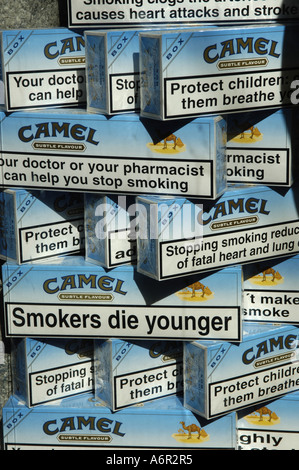 pack of cartons of cigarettes, brand Camel Stock Photo
