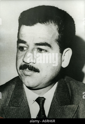Hussein, Saddam, 28.4.1937 - 30.12.2006, Iraqi politician, (Baath Party), portrait, circa 1970, (birth name: Saddam Hussein Abd Stock Photo