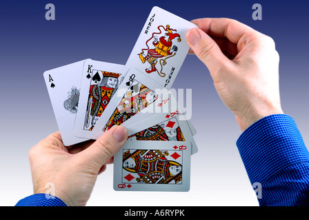 playing the joker Stock Photo