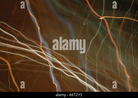 surreal light trails Stock Photo
