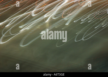 surreal light trails Stock Photo