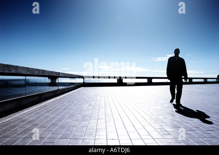 Man on a roof terrace in Monte Carlo Stock Photo