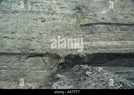 Coal Seam Layers In Open Cut Coal Mine Stock Photo Alamy