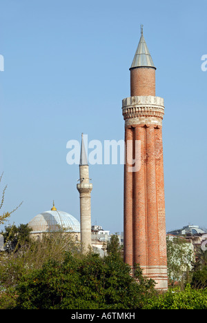 The fluted minaret of Alaaddin Camii Alaaddin Mosque, also called Ulu ...