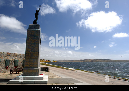 The Liberation Monument commemorating the British soldiers who fought in the 1982 Falklands War, Falkland Islands Stock Photo