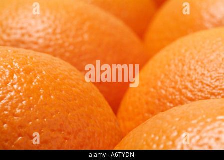Oranges Stacked in a Box Close Up Stock Photo