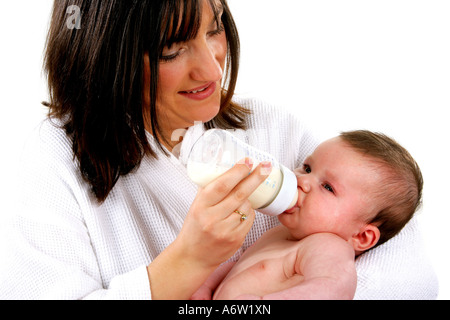 Mother Feeding Baby Models Released Stock Photo