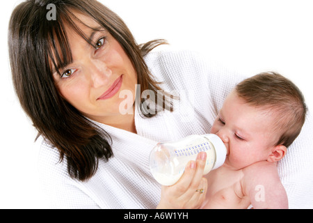 Mother Feeding Baby Models Released Stock Photo