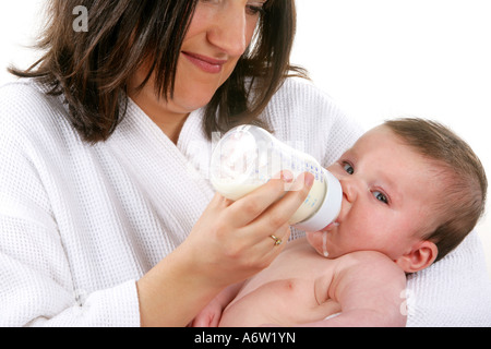 Mother Feeding Baby Models Released Stock Photo