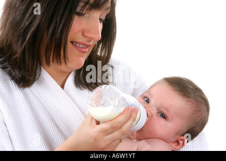 Mother Feeding Baby Models Released Stock Photo