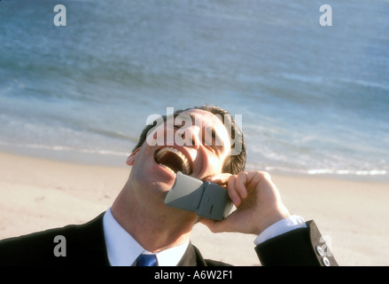 Cellular phone Businessman Stock Photo