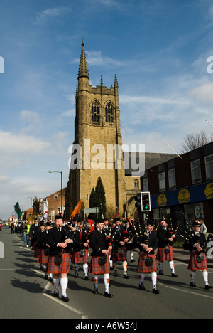 St.Patrick festival next to St.Chad's Church on Cheetham Hill rd Manchester UK 2007 Stock Photo