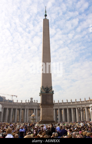 Egyptian obelisk at Saint Peters Square, Vatican Rome Italy Europe Stock Photo