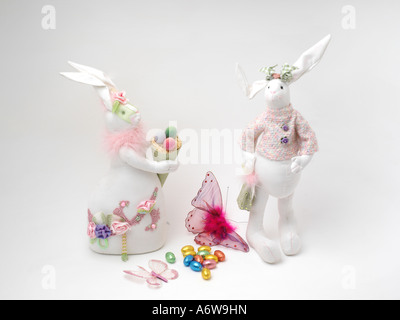 Two Easter Bunnies Stock Photo