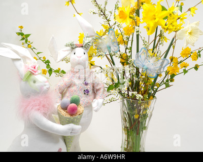 Two Easter Bunnies Stock Photo