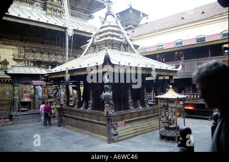 Asia Nepal Patan November 2003 The Golden Temple or Kwa Bahal at Durbar Square is a 12th century Buddhist monastery and exempli Stock Photo