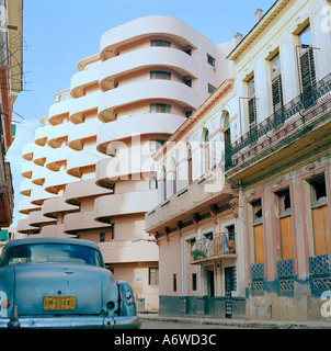 World Cities. The art deco Solimar Building in the beautiful city of Havana in Cuba In Central America. Culture Travel Latin America Stock Photo