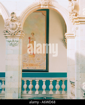 The architecture of Oaxaca University building in Oaxaca City in Oaxaca State in Mexico in Latin Central America. Culture History Travel Stock Photo