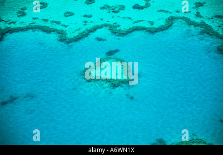 Heart Reef, Great Barrier Reef, Queensland Australia. Stock Photo