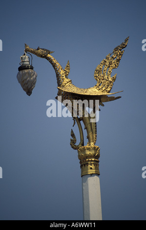 bangkok thailand street lamp in the sky palaces temple abstract sunny ...
