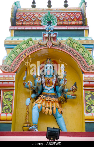 Kali the Hindu goddess on a temple in India Stock Photo