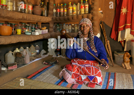 A traditional sangoma in the township of Refilwe in South Africa.