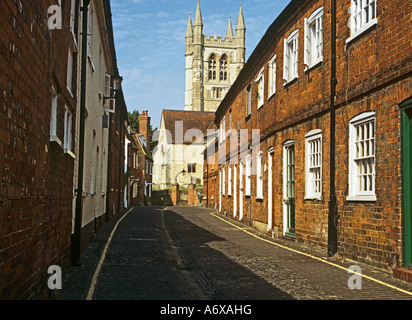 FARNHAM SURREY UK August Looking along Lower Middle Lane towards St Andrew's Church in this historic town Stock Photo