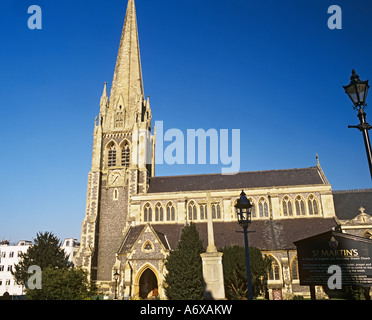 DORKING SURREY UK The parish church of St Martins with its spire one of the tallest in the country Stock Photo