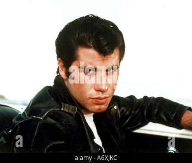GREASE John Travolta in the 1978 Paramount film Stock Photo