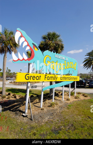 Gatorland in Kissimmee Orlando Disney Theme Park Area Florida US Stock Photo