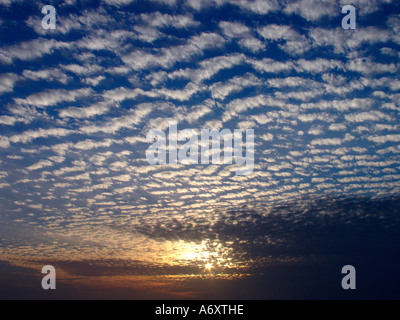 Altocumulus mid level clouds Stock Photo