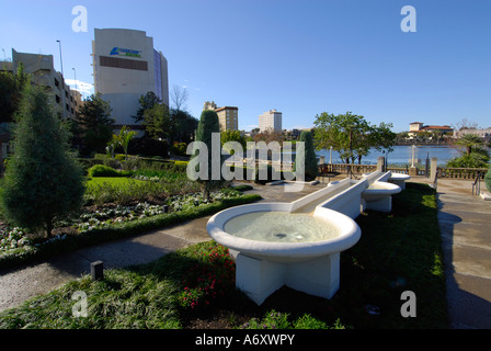 Hollis Garden park in the heart of downtown Lakeland Florida FL USA Stock Photo