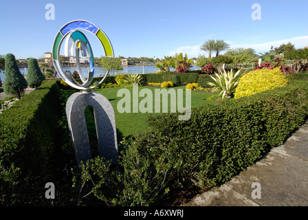 Hollis Garden park in the heart of downtown Lakeland Florida FL USA Stock Photo