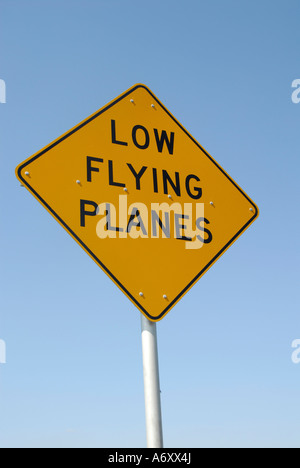 Lowing Flying Plane sign near Orlando Lakeland Central Florida United States Stock Photo