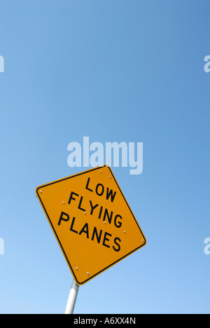 Lowing Flying Plane sign near Orlando Lakeland Central Florida United States Stock Photo