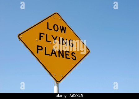 Lowing Flying Plane sign near Orlando Lakeland Central Florida United States Stock Photo