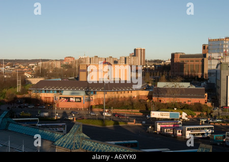 Quarry Hill Leeds from New York Street Leeds Playhouse and bus station Stock Photo