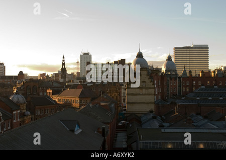 Leeds skyline looking north west from 'New York Street' Stock Photo