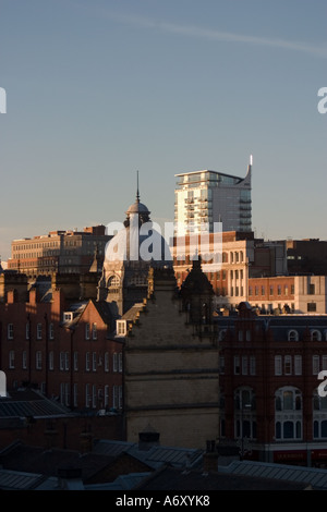 Leeds skyline looking towards K2 from 'New York Street' Stock Photo