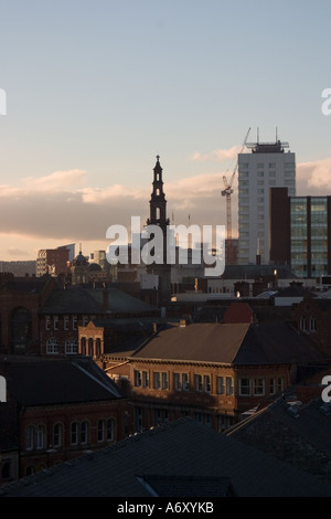 Leeds skyline looking west from 'New York Street' Stock Photo