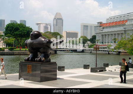 Bird by Fernando Botero in Boat Quay Singapore South East Asia Stock Photo