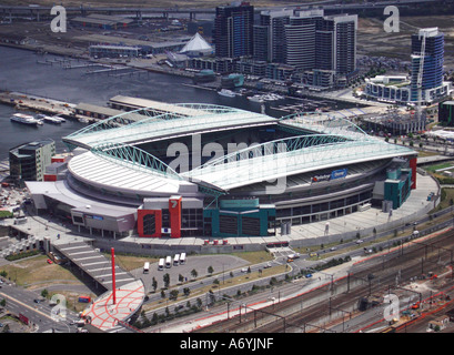 Aerial view of the Telstra dome stadium in Melbourne Stock Photo