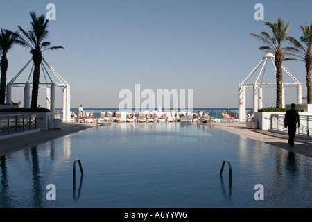 Hollywood Florida,Westin Diplomat Resort,swimming pool,Atlantic Ocean,water,FL060210004 Stock Photo