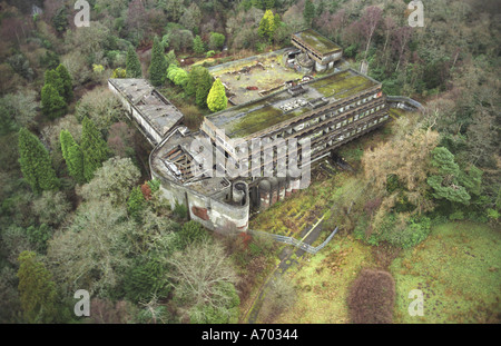 Cardross St Peter's Seminary Catholic Retreat building in ruins Dunbartonshire Scotland Stock Photo